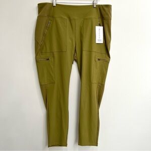 Athleta Headlands Hybrid Cargo Tights High Rise in Tapestry Gold Plus Size 22